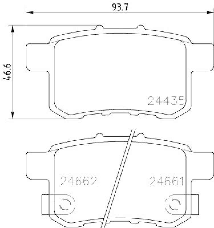 HELLA 8DB 355 013-631 Bremsbelagsatz, Scheibenbremsbelag f&uuml;r HONDA