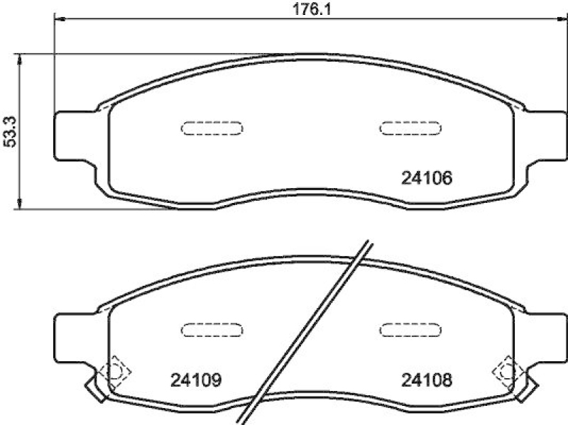 HELLA 8DB 355 013-671 Bremsbelagsatz, Scheibenbremsbelag f&uuml;r NISSAN