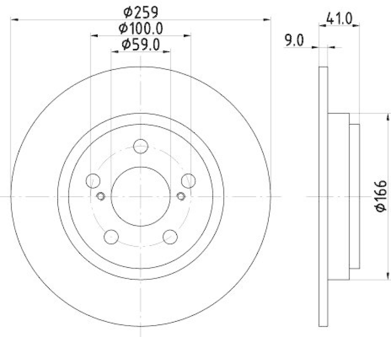HELLA 8DD 355 116-401 Bremsscheibe f&uuml;r TOYOTA URBAN CRUISER
