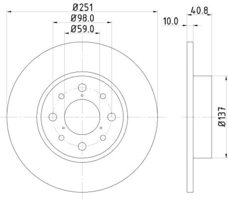 HELLA 8DD 355 116-441 Bremsscheibe f&uuml;r ALFA MITO (955_)