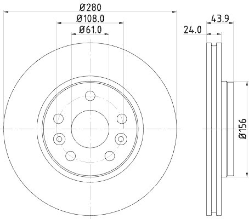 HELLA 8DD 355 116-451 Bremsscheibe für RENAULT