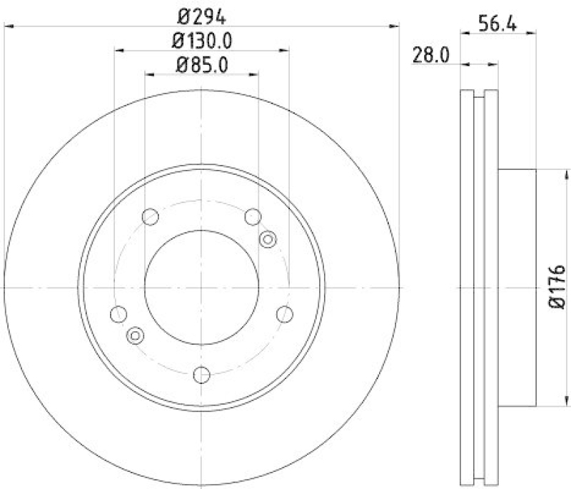 HELLA 8DD 355 116-471 Bremsscheibe f&uuml;r SSANGYONG