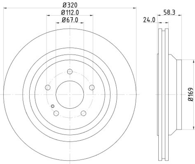 HELLA 8DD 355 128-751 Bremsscheibe f&uuml;r MB