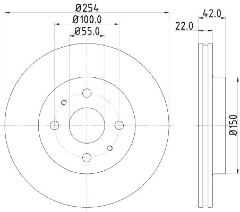 HELLA 8DD 355 116-541 Bremsscheibe f&uuml;r DAIHATSU