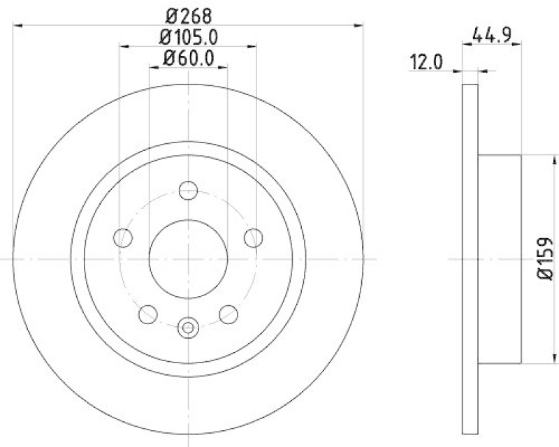 HELLA 8DD 355 116-581 Bremsscheibe f&uuml;r OPEL/CHEVROLET