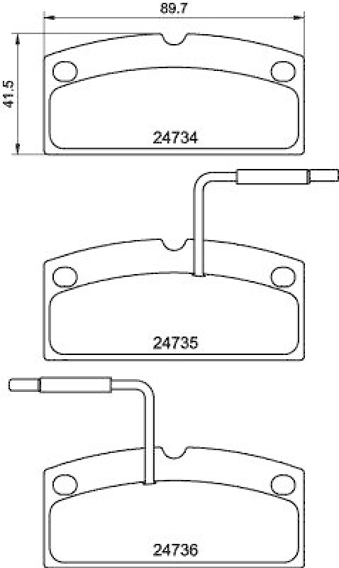 HELLA 8DB 355 014-181 Bremsbelagsatz, Scheibenbremsbelag f&uuml;r AIXAM