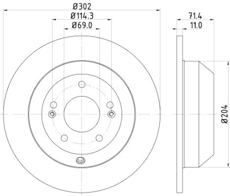 HELLA 8DD 355 116-871 Bremsscheibe f&uuml;r HYUNDAI/KIA