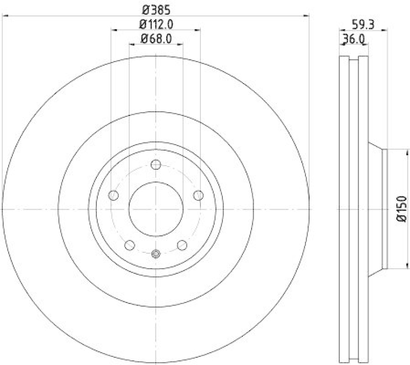 HELLA 8DD 355 129-031 Bremsscheibe f&uuml;r AUDI A8 (4E)