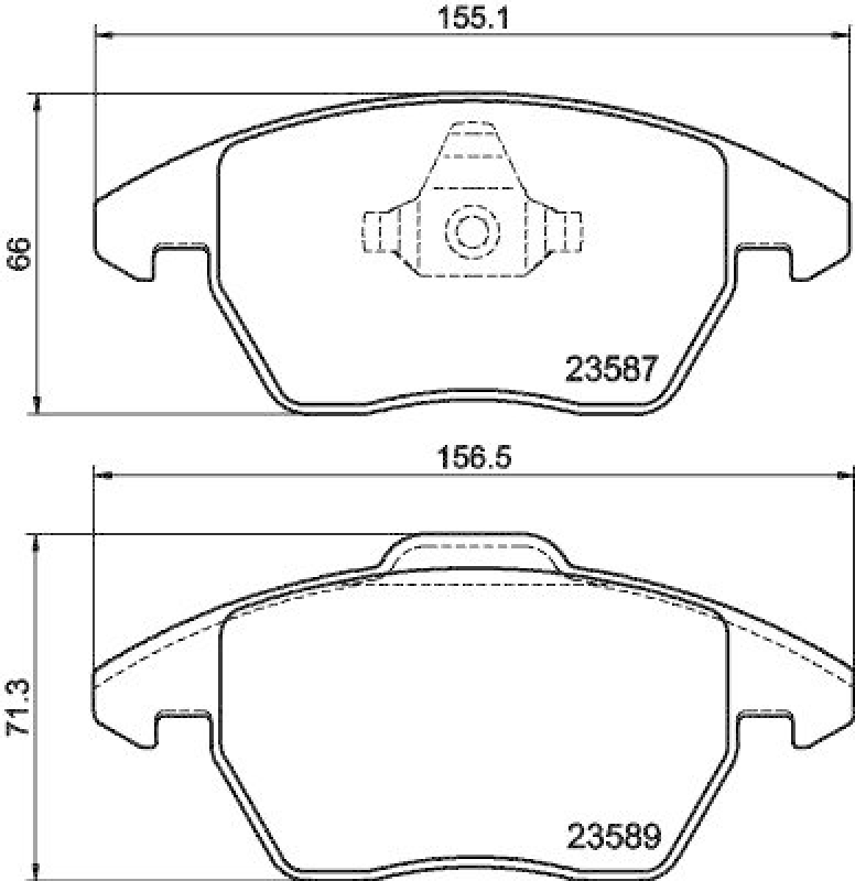 HELLA 8DB 355 014-511 Bremsbelagsatz, Scheibenbremsbelag f&uuml;r VW/AUDI