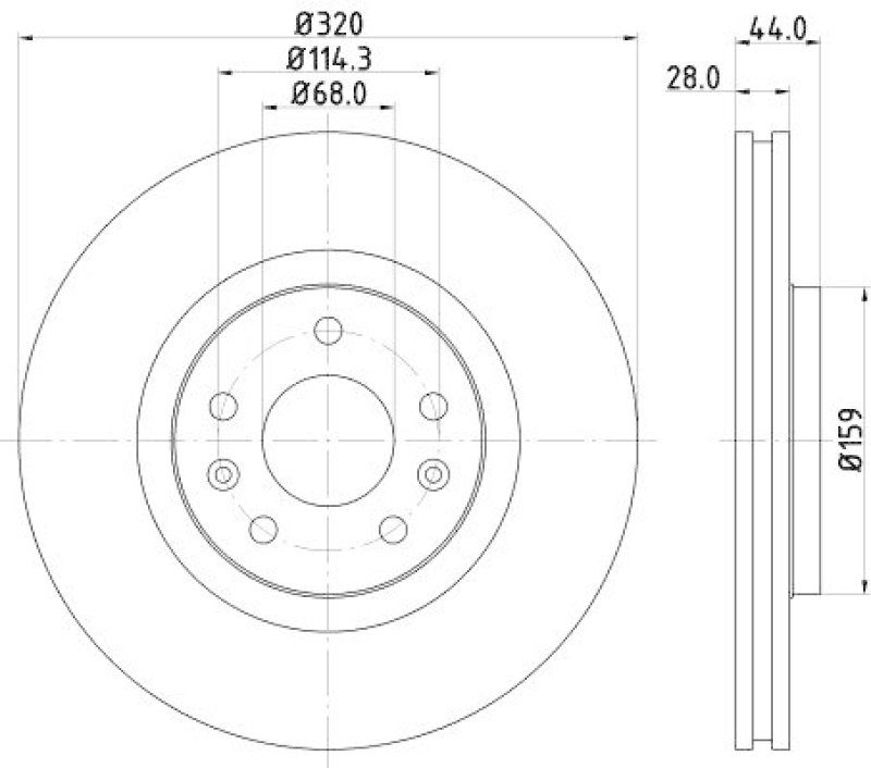 HELLA 8DD 355 129-111 Bremsscheibe f&uuml;r RENAULT