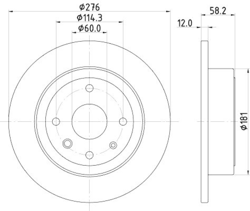 HELLA 8DD 355 116-991 Bremsscheibe f&uuml;r CHEVROLET EPICA (Kennleuchte1)