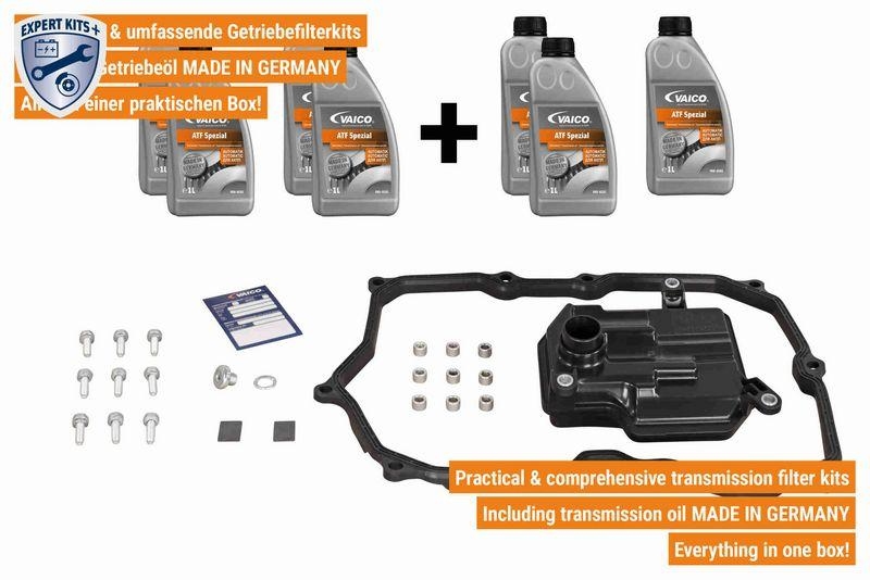 VAICO V10-7344-xxL Teilesatz, Automatikgetriebe-Ölwechsel 8-Gang (09Q / Aq450) für VW