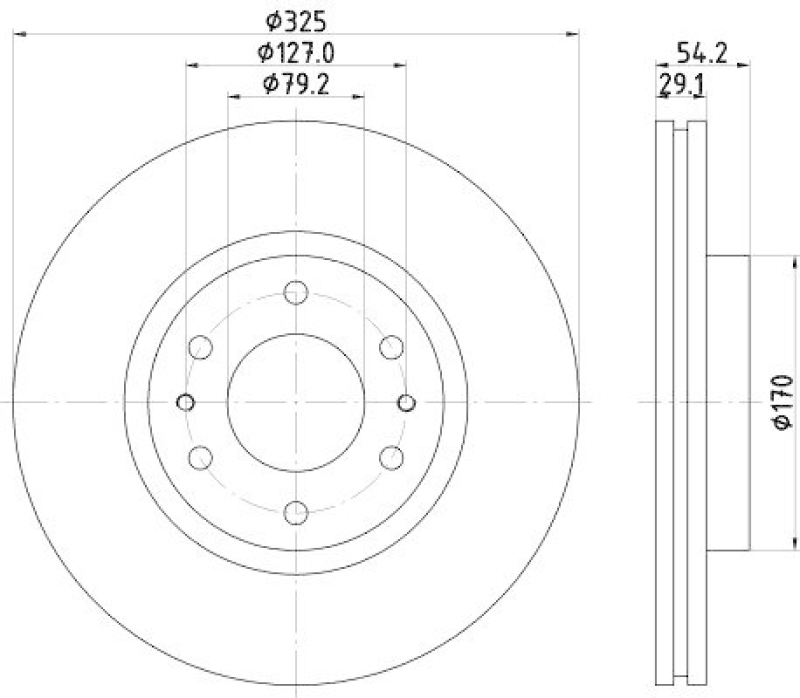 HELLA 8DD 355 117-021 Bremsscheibe f&uuml;r CHEVROLET