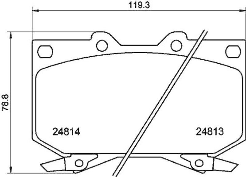 HELLA 8DB 355 014-711 Bremsbelagsatz, Scheibenbremsbelag f&uuml;r TOYOTA TUNDRA Pick-up