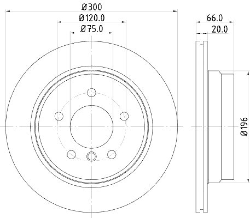 HELLA 8DD 355 129-331 Bremsscheibe f&uuml;r BMW