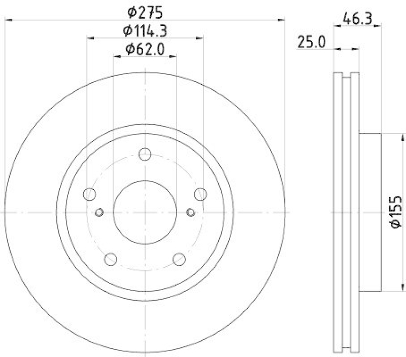 HELLA 8DD 355 117-361 Bremsscheibe f&uuml;r LEXUS/SCION/TOYOTA