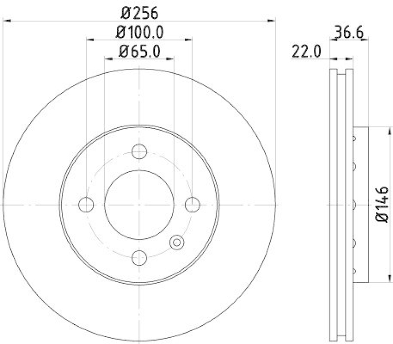 HELLA 8DD 355 129-441 Bremsscheibe f&uuml;r VW/SKODA/SEAT