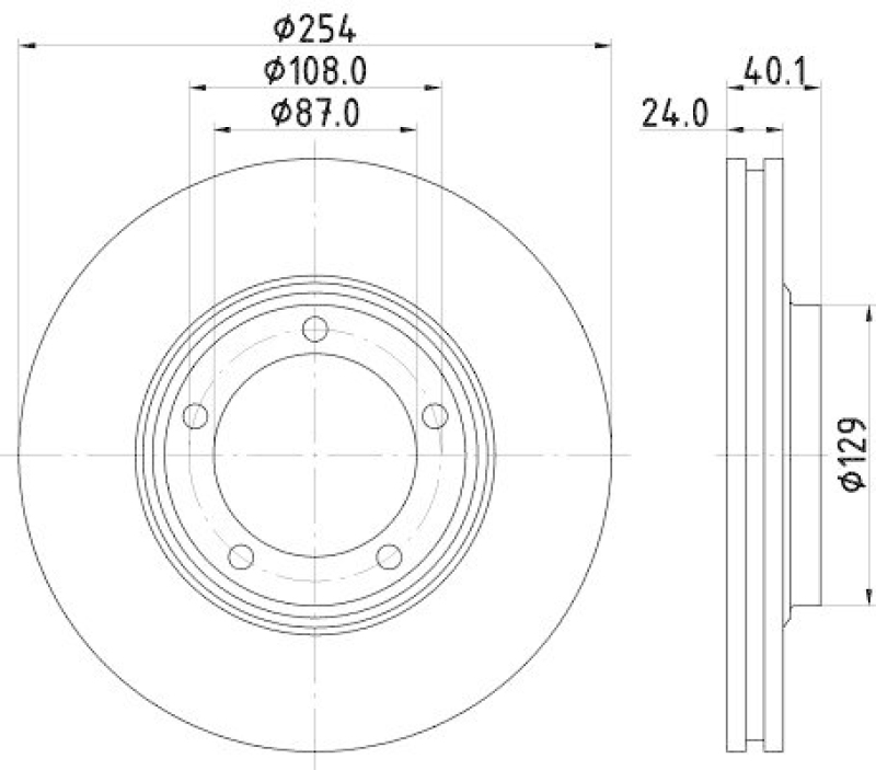 HELLA 8DD 355 117-381 Bremsscheibe f&uuml;r HYUNDAI