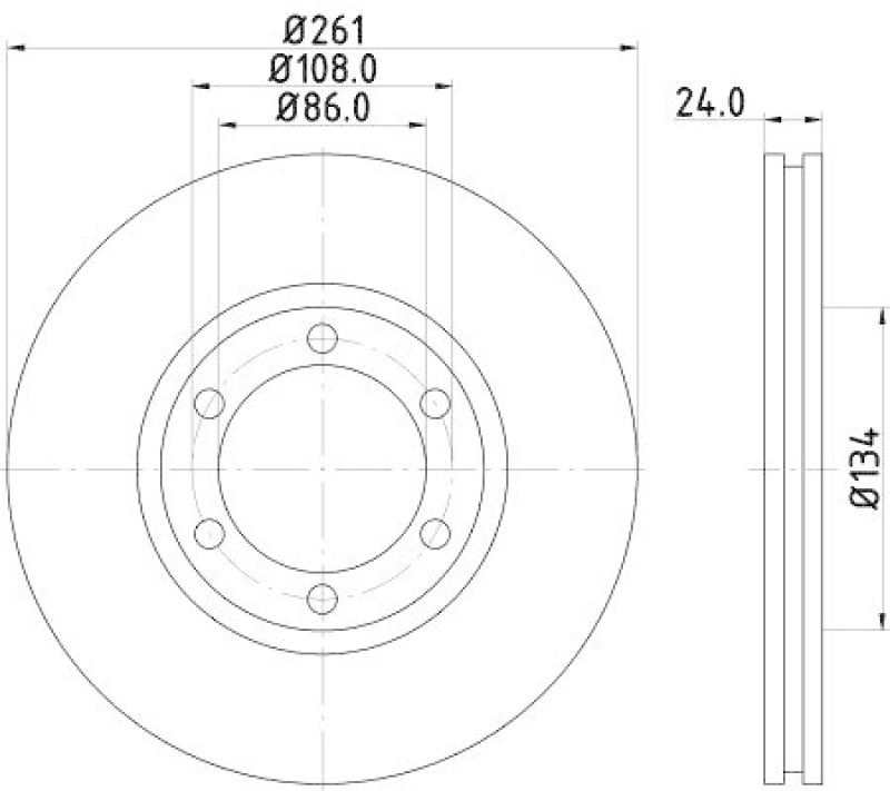 HELLA 8DD 355 117-401 Bremsscheibe f&uuml;r KIA