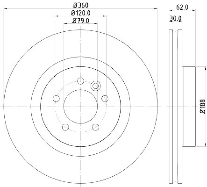 HELLA 8DD 355 129-501 Bremsscheibe f&uuml;r LANDROVER