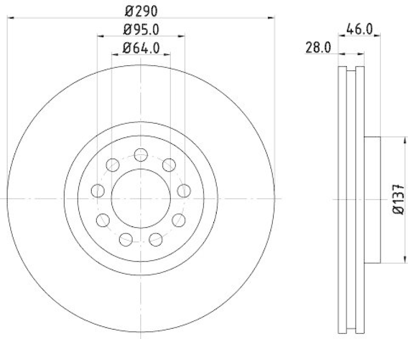 HELLA 8DD 355 117-461 Bremsscheibe f&uuml;r IVECO