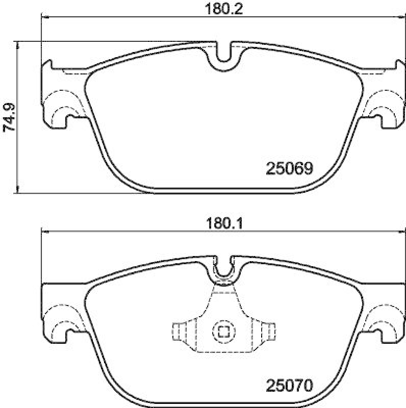 HELLA 8DB 355 015-061 Bremsbelagsatz, Scheibenbremsbelag f&uuml;r P.S.A