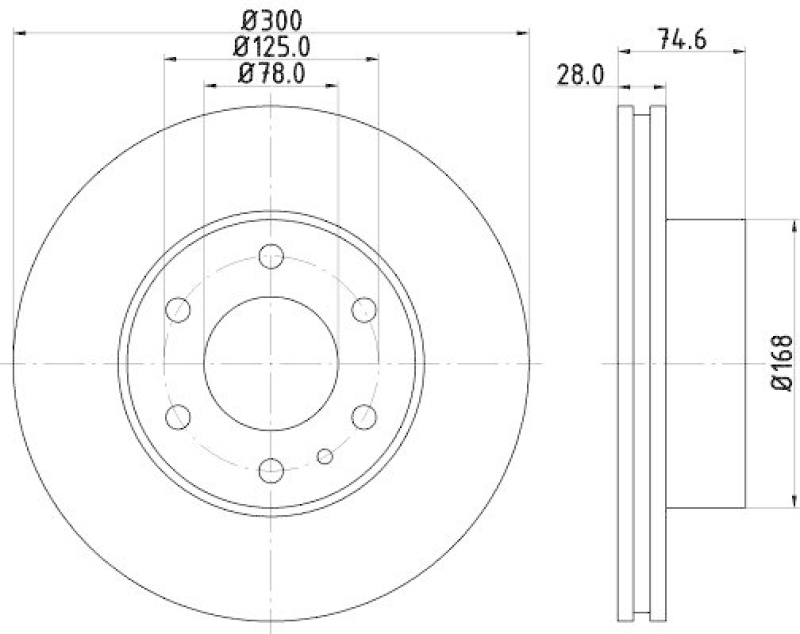 HELLA 8DD 355 117-471 Bremsscheibe f&uuml;r IVECO
