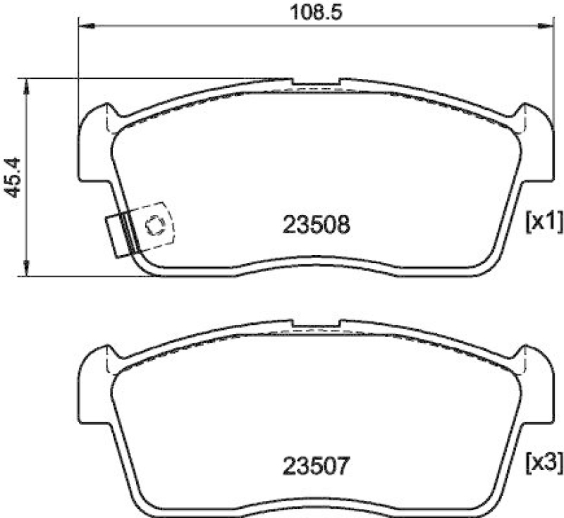 HELLA 8DB 355 015-071 Bremsbelagsatz, Scheibenbremsbelag f&uuml;r SUZUKI/NISSAN