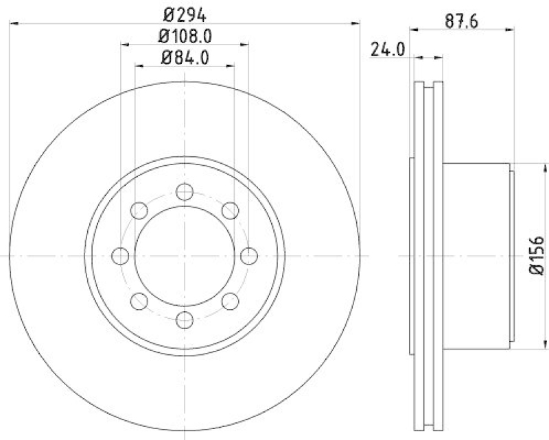 HELLA 8DD 355 117-481 Bremsscheibe f&uuml;r IVECO