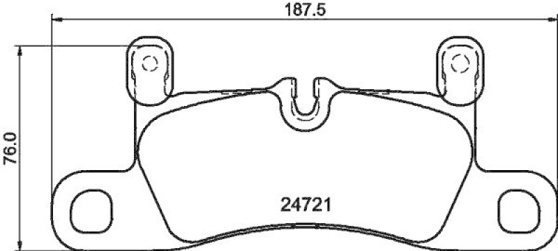 HELLA 8DB 355 015-121 Bremsbelagsatz, Scheibenbremsbelag f&uuml;r PORSCHE CAYENNE (92A)