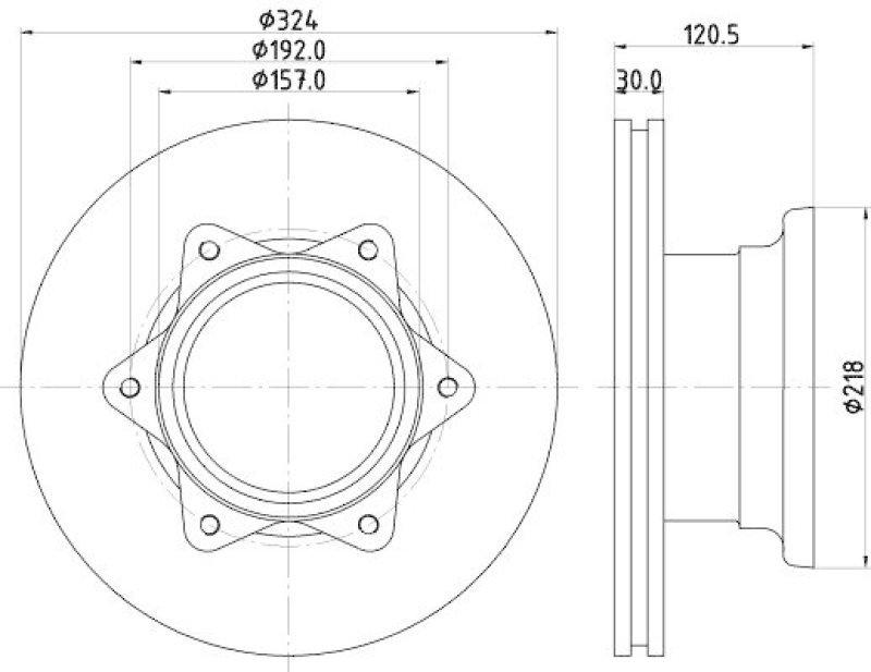 HELLA 8DD 355 117-551 Bremsscheibe f&uuml;r MB