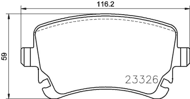 HELLA 8DB 355 024-961 Bremsbelagsatz, Scheibenbremsbelag f&uuml;r BENTLEY CONTINENTAL