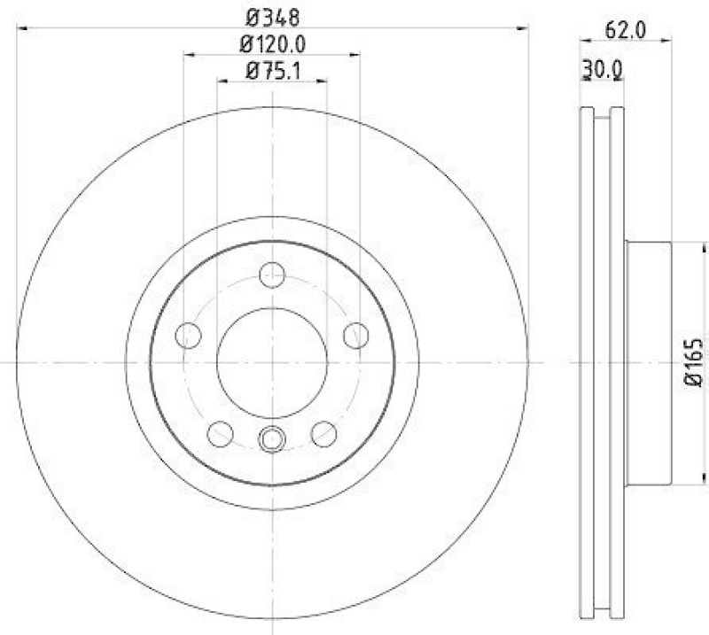 HELLA 8DD 355 117-741 Bremsscheibe f&uuml;r BMW