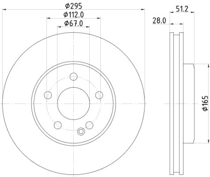 HELLA 8DD 355 129-661 Bremsscheibe f&uuml;r MB
