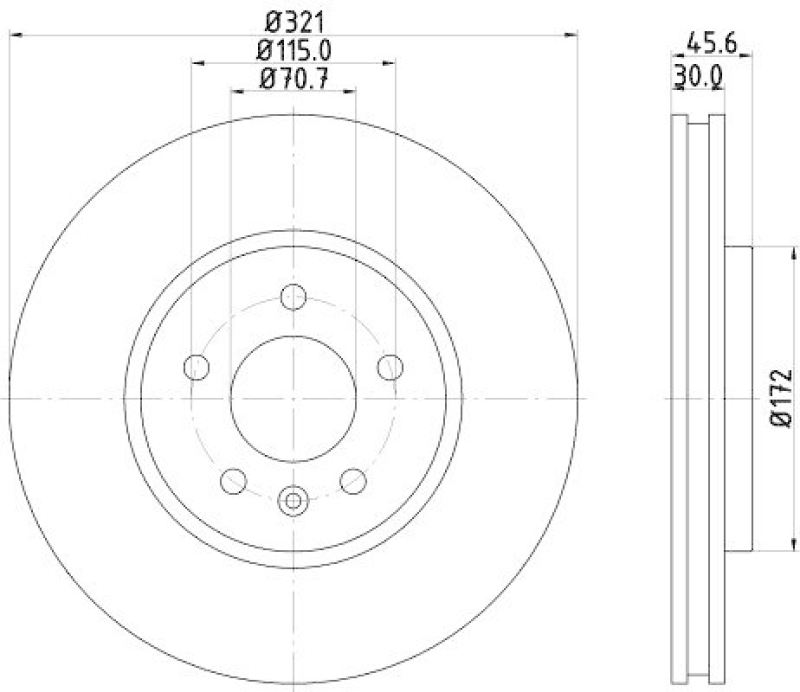 HELLA 8DD 355 129-691 Bremsscheibe f&uuml;r OPEL
