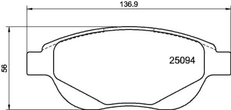 HELLA 8DB 355 015-381 Bremsbelagsatz, Scheibenbremsbelag f&uuml;r CITRO&Euml;N