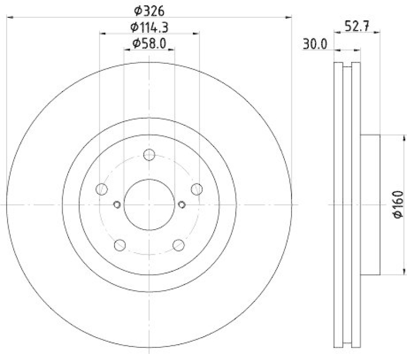 HELLA 8DD 355 117-861 Bremsscheibe für SUBARU
