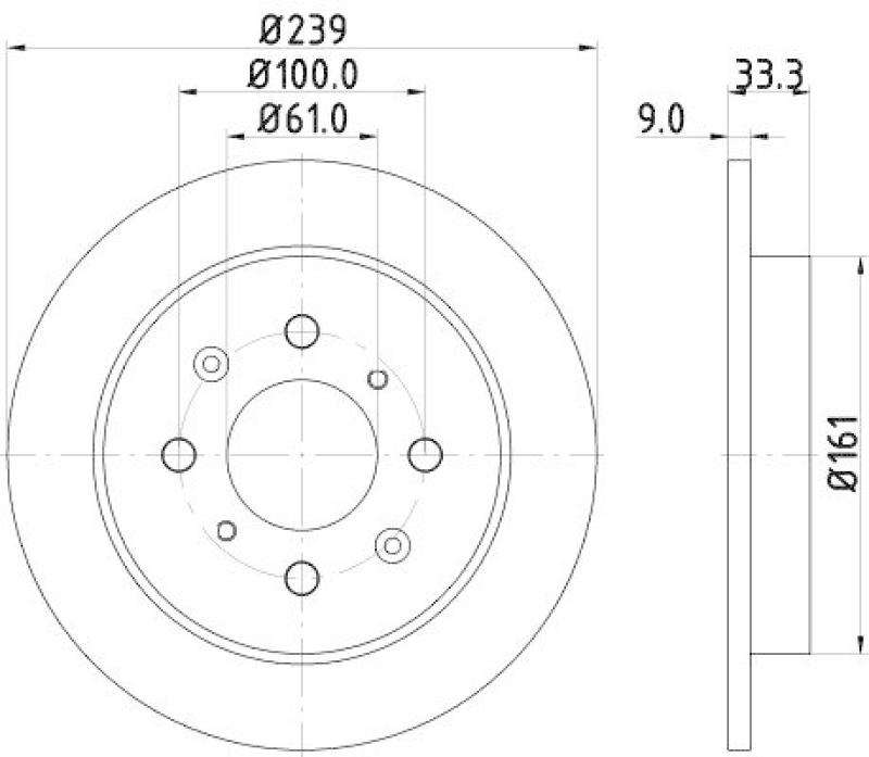HELLA 8DD 355 117-871 Bremsscheibe f&uuml;r HONDA