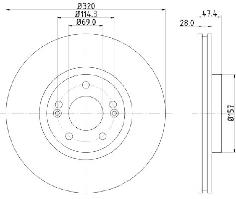 HELLA 8DD 355 117-971 Bremsscheibe f&uuml;r HYUNDAI/KIA