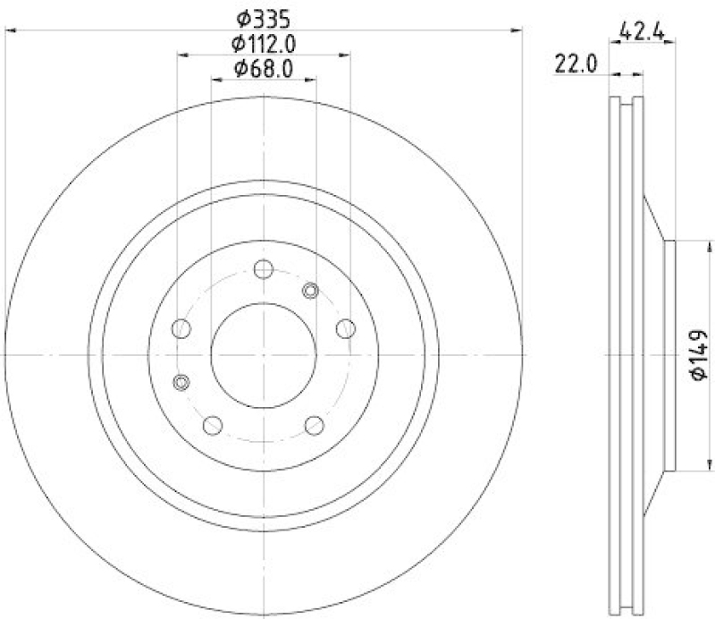 HELLA 8DD 355 129-801 Bremsscheibe f&uuml;r VW/AUDI