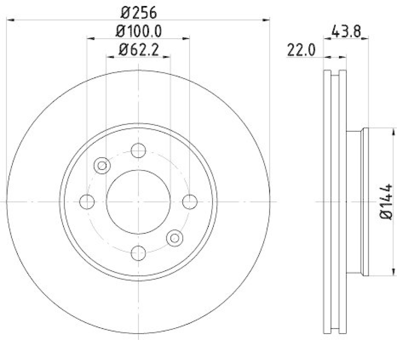 HELLA 8DD 355 117-981 Bremsscheibe f&uuml;r KIA