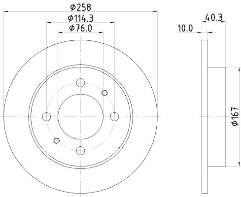 HELLA 8DD 355 118-111 Bremsscheibe f&uuml;r HYUNDAI