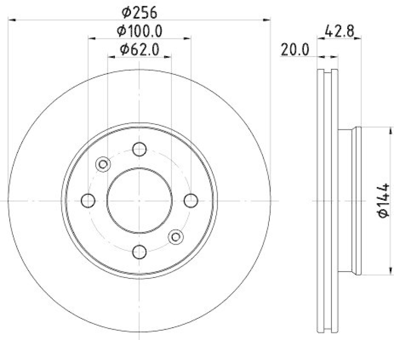 HELLA 8DD 355 130-001 Bremsscheibe