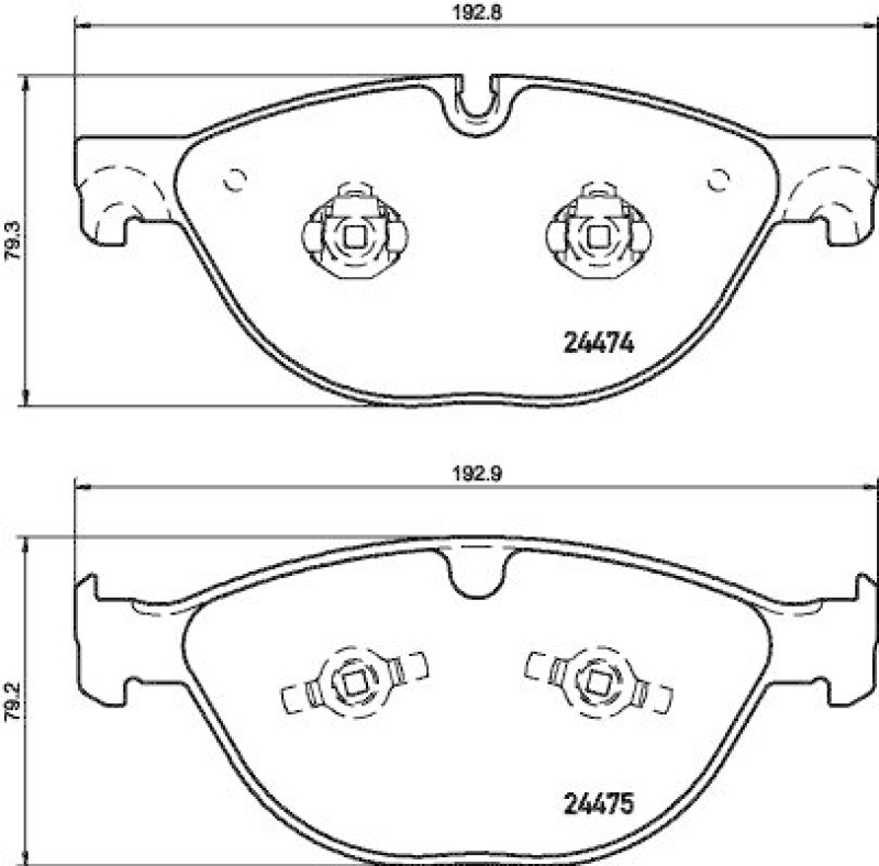 HELLA 8DB 355 015-701 Bremsbelagsatz, Scheibenbremsbelag f&uuml;r JAGUAR