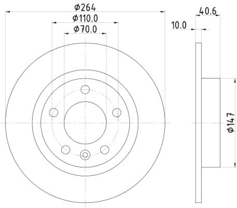 HELLA 8DD 355 118-171 Bremsscheibe f&uuml;r OPEL