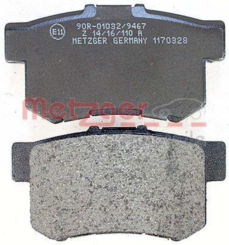 METZGER 1170328 Bremsbelagsatz, Scheibenbremse WVA 24 231