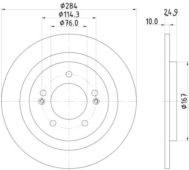 HELLA 8DD 355 118-231 Bremsscheibe f&uuml;r HYUNDAI