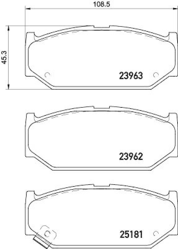 HELLA 8DB 355 015-751 Bremsbelagsatz, Scheibenbremsbelag f&uuml;r SUZUKI SWIFT III (MZ, EZ)