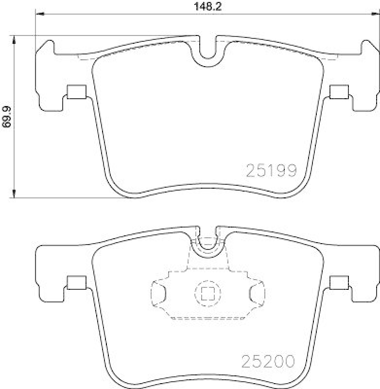 HELLA 8DB 355 015-781 Bremsbelagsatz, Scheibenbremsbelag f&uuml;r BMW
