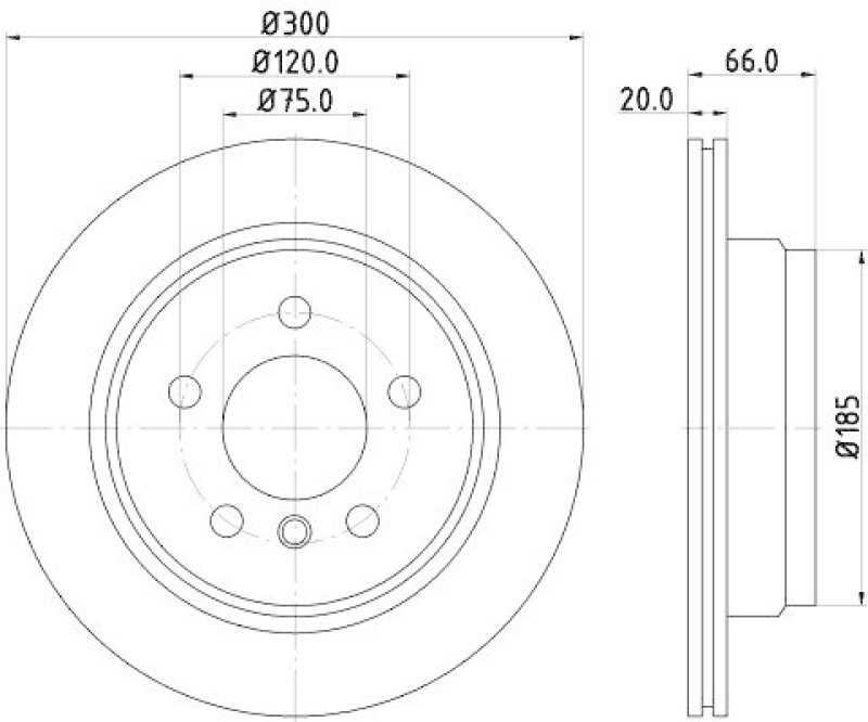 HELLA 8DD 355 118-271 Bremsscheibe f&uuml;r BMW/BMW (BRILLIANCE)